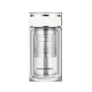 <b>Double</b> <b>Wall</b> Glass Cup for Women Office High Appearance Heat Resistant Portable Insulated Explosion-proof Tea Separation Teacup - Product Image 5
