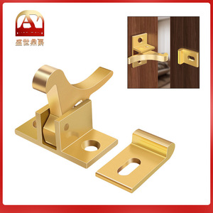 Brass Bird Clasp <b>Window</b> <b>Latch</b> Gold Anti Theft Security Lock For Drawer Easy Installation - Product Image 5