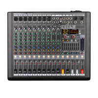 Console de mixage audio professionnelle 8/12/16 canaux avec double sortie de groupe et 99 effets DSP pour spectacles sur scène