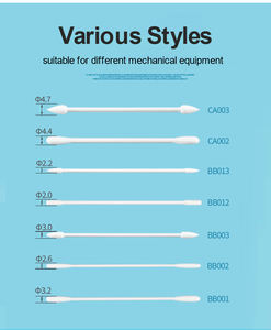 25개입 허비 클린룸 면봉 스틱, 이중 팁 미니 하드 샤프 포인트, 면과 종이 렌즈 클리닝 면봉 - Product Image 2