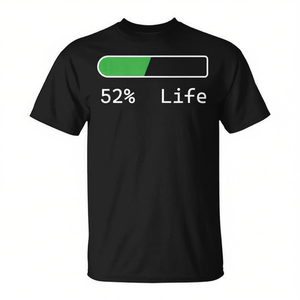T-shirt Life Percentage, cadeau d'anniversaire pour 52 ans, unisexe, col rond, manches courtes, impression numérique - Product Image 2
