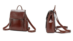 New Design Factory Wholesale Custom Fashion Girls Female High Quality Youth Genuine Leather Women <b>Backpack</b> - Product Image 6