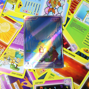 Cartes à collectionner laminées mates personnalisées en gros du fabricant Premium Impression de logo Étoiles brillantes Rare papier de jeu TCG - Product Image 5