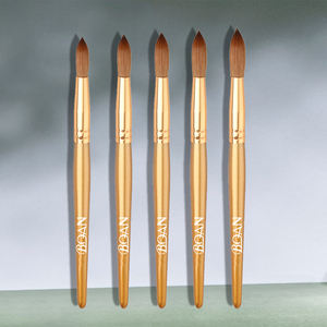 <span class=keywords><strong>BQAN</strong></span> nuevo oro rosa de venta al por mayor 100% puro Kolinsky Sable las uñas de acrílico uñas Oval arte cepillos cepillo fabricante - Product Image 6
