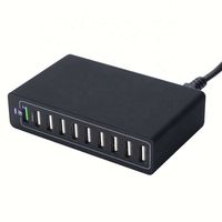 Station de charge de bureau portable intelligente 5v 12a, chargeur USB 10 ports pour restaurant