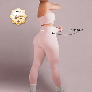 Ensemble de Yoga Deux Pièces pour Femmes de Haute Qualité, Vêtement de <span class=keywords><strong>Sport</strong></span> et Leggings de Yoga avec Soutien-Gorge de <span class=keywords><strong>Sport</strong></span> sans Bretelles, Échantillon OEM - Product Image 3