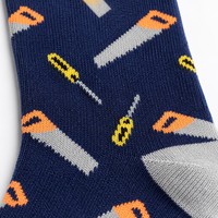 Chaussettes d'hiver mi-mollet en nylon jacquard respirant à motif dessin animé