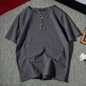 T-shirt en coton à manches courtes pour homme, personnalisé, uni, été, mode, haute qualité, streetwear décontracté, t-shirts de sport surdimensionnés pour homme - Product Image 4