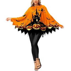Camisetas Elegantes con Diseño de Castillo de Calabazas de Halloween, Estilo Casual, para Disfraces, Fiestas, Cosplay, Sublimación, Logotipo Personalizado - Product Image 6