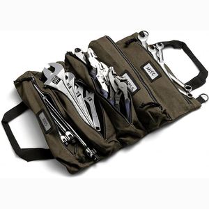 Free sample <b>Tool</b> Roll up <b>Bag</b> with 5 Zipper Pockets, <b>Tools</b> <b>Tote</b> <b>Bag</b> Multi-Purpose Canvas <b>Bag</b> for Home Garden - Product Image 6