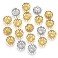 Capuchons de perles en filigrane plaqués or 18 carats pour la fabrication de bijoux, accessoires de perlage faits à la main pour le bricolage