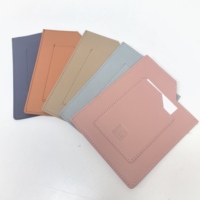 Porte-cartes mince en cuir végétalien au design simple