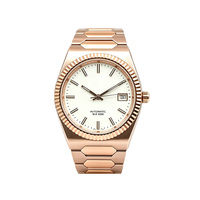 Montre pour homme, montre de luxe personnalisée pour homme, faible MOQ, entièrement en acier inoxydable, montre automatique haut de gamme