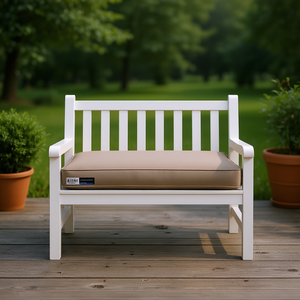 Coussin de banc de jardin en tissu Oxford taupe 43,3x19,7x2,8 cm, coussin d'extérieur rectangulaire, utilisable toute l'année - Product Image 2