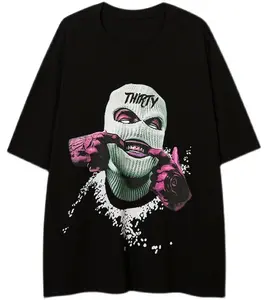 Özel grafik Tees T shirt baskılı erkek serigraf baskı Vintage sıkıntılı T-shirt erkekler boy HIP HOP tişörtleri