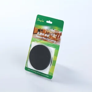 แผ่นรองขาเก้าอี้ทรงกลมแบบติดเอง ป้องกันพื้น ทำจากผ้าสักหลาดและอีวีเอ ผลิตในจีน - Product Image 4