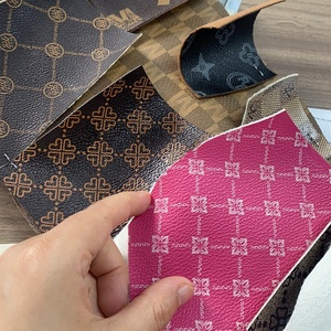 Màu sắc khác nhau một B C lớp PU in ấn chất liệu da cho túi và giày nhà máy trực tiếp bán với màu xanh đen và màu nâu - Product Image 1