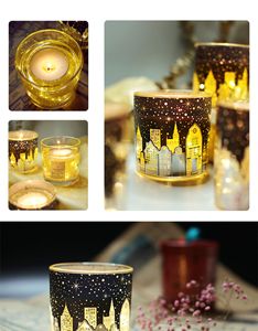 Florescence City Star parfumé décoration de la maison plâtre Statue client logo fait à la main parfum luxe peut bougie pour les vacances - Product Image 6