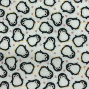 NO MOQ RTS tessuto stampa digitale tessuto personalizzato pinguino design comfort tessuto ammorbidente vestiti per bambini