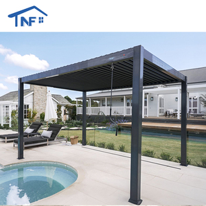 अनुकूलित 3X3 3X4 5x3 मोटर चालित आउटडोर <span class=keywords><strong>Gazebo</strong></span> वापस लेने योग्य छत एल्यूमीनियम Bioclimatic मंडम - Product Image 1