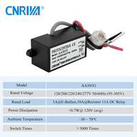 Interruptor con Sensor Automático para Iluminación Exterior CNRIYA AA-301G, 95-305V, Fotocélula, Encendido/Apagado al Anochecer/Amanecer, Interior/Exterior, LED Inductivo, IP65/IP66