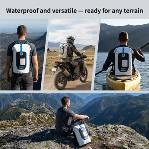 <span class=keywords><strong>Mochila</strong></span> Impermeable SINOTOP de 30L, <span class=keywords><strong>Mochila</strong></span> Seca <span class=keywords><strong>Sumergible</strong></span> para Natación, Senderismo y Pesca, con Cierre Enrollable - Product Image 6
