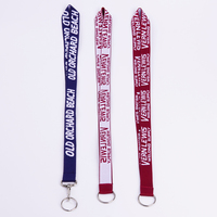 Logo personnalisé écologique personnalisé imprimé polyester/nylon lanière support pour téléphone portefeuille poignet cou perle professeur ID Badge sangle pour