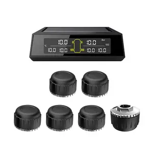 TPMS Solar Power Tire Pressure Monitoring System Truck TPMS Six Wheeled Solar Energy For Large Vehicles Repeater display
