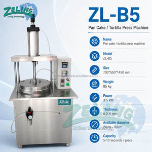 Máquina Industrial para Hacer Panqueques, Prensa Automática para Tortillas de 20-80 cm de Diámetro, Máquina para Prensar Masa y Cocinar Roti, con Certificación CE - Product Image 1