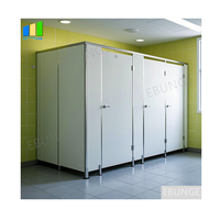 Sistema de particiones decorativas para puerta de baño Hpl, tablero compacto, cubículo de inodoro, Partición de baño comercial
