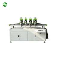 Fresadora CNC de 5 Ejes de Fábrica China para Espuma EPE XPE EVA, Cortadora Plotter CNC de Cuatro Cabezales, Máquina de Corte CNC de Cuchilla Oscilante de 4 Cabezales