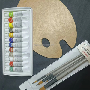 Ensemble de bricolage de peinture acrylique réutilisable de 12 couleurs d'artiste de qualité supérieure Pots de peinture acrylique écologiques et non toxiques Ensemble de boîtes de couleurs de peinture - Product Image 3
