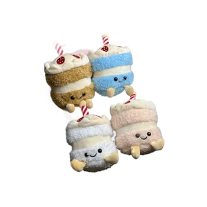 Venta al por mayor de llaveros colgantes de peluche de 8 cm con formas y colores variados: patatas fritas, hamburguesas, perritos calientes, patas de pollo. Marca QF. Para todas las edades. - Product Image 5