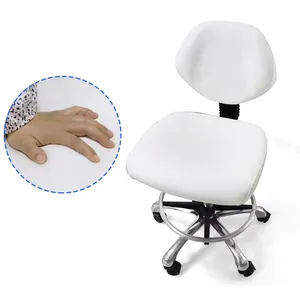 Yimmi Beauty Clinic Salon Stool Equipment Foot Ring Medical Ergonomic Back Esthetician Chair White Salon Stool