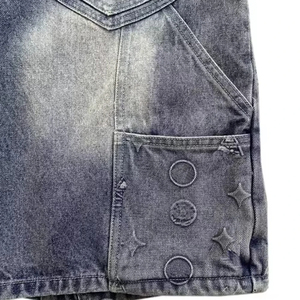 Pantalones cortos vaqueros de algodón puro para hombre de alta calidad, diseño personalizado, patrón sólido, bolsillo, clásico, informal, estilo Hip Hop, venta al por mayor, teñido liso - Product Image 4