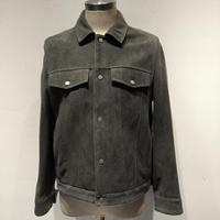 Veste en cuir de daim de mouton véritable de haute qualité pour hommes, couleur grise, fourniture directe d'usine, tendance, vêtement décontracté, mode automne