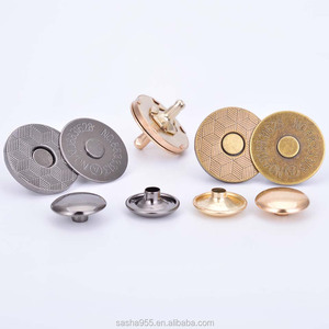 Hai Mặt Đinh Tán Mỏng Túi Xách Từ Tính Mạnh Chất Lượng Tốt Nút Chụp Phụ Kiện Diy Ví Khóa Quần Áo Nút 14mm18mm - Product Image 6