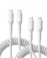 Câble de charge rapide tressé Type-C vers Type-C 60W 5A/3A, conducteur en cuivre pur, gaine TPE, pour ordinateur portable, smartphone, téléphone mobile