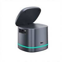 Support de charge magnétique sans fil 3-en-1 15W avec panneau détachable et lumière d'ambiance pour téléphone, montre S1 S10, écouteurs, maison et bureau
