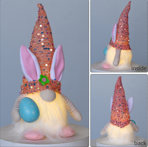 Muñecos de Rodolfo Iluminados para Pascua, Venta al por Mayor de DAMAI, con Sombreros de Lentejuelas Brillantes, Figuras de PVC sin Rostro, Brillantes, para Decoración de Mesa - Product Image 3