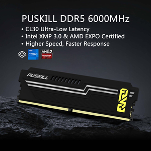 Silent and Energy SavingDdr5 <b>Memory</b> <b>Stick</b> DDR5 6400MHz 6000MHz 8GB 16GB 32GB RGB Desktop Black High Performance <b>Memory</b> Supports - Product Image 4