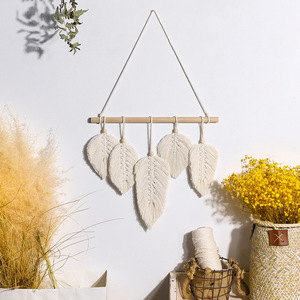 <span class=keywords><strong>Tapiz</strong></span> de <span class=keywords><strong>Pared</strong></span> <span class=keywords><strong>Boho</strong></span> Chic Macramé <span class=keywords><strong>Tapiz</strong></span> de Algodón con Borlas de Hojas Estilo Art Deco Bodegón Arte DE LA <span class=keywords><strong>Pared</strong></span> Decoración PARA EL Hogar - Product Image 2