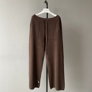Jxwatcher Casual Two Pieces Wide Leg Pants Ladies Hooded Sweater <strong>Coat</strong> Fall <strong>Winter</strong> Custom Wool Knit Pants Sweaters <strong>Sets</strong> for Woman - Product Image 4