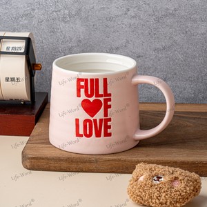 Vente chaude mignon Graffiti coeur tasses en céramique série rose tasses à eau en céramique comme cadeaux pour petite amie tasses à café en céramique - Product Image 2