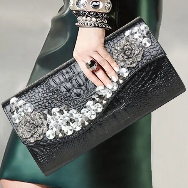 Pochette en cuir pu pour femmes, sac à main scintillant, de luxe, nouvelle collection 2020