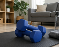 Haltères hexagonaux en PVC SK, équipement d'entraînement de force pour la maison, la salle de sport, le fitness, les exercices