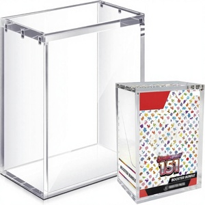 Étui magnétique en acrylique avec couvercle magnétique <span class=keywords><strong>et</strong></span> affichage transparent pour Sword Shield Scarlet & Violet 35 151 Booster Bundle Tabletop Mount - Product Image 1