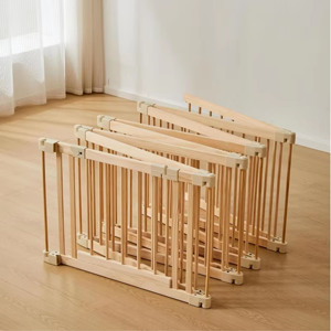 Parc pour bébé pliable multi-formes réglable en bois personnalisé, matériau sûr, clôture pour tout-petits - Product Image 3