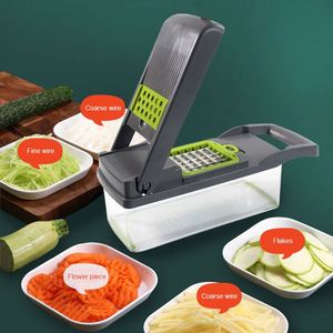Gadgets de cuisine intelligents très vendus, hachoir manuel <span class=keywords><strong>Madoline</strong></span> 12 en 1, coupe-légumes multifonctionnel en ligne - Product Image 2