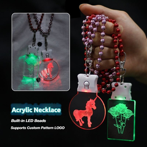 Porte-clés lumineux LED en acrylique personnalisable avec carte d'identification pour les événements de grande envergure, les carnavals, les concerts, les expositions, les bars - Product Image 5